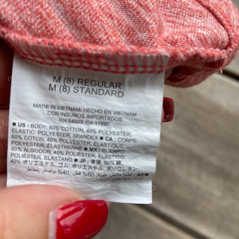 Old Navy Girls Dress Size Medium 8 Red Space Dye Knit Sundress Lava Guava Empire - Picture 8 of 8
